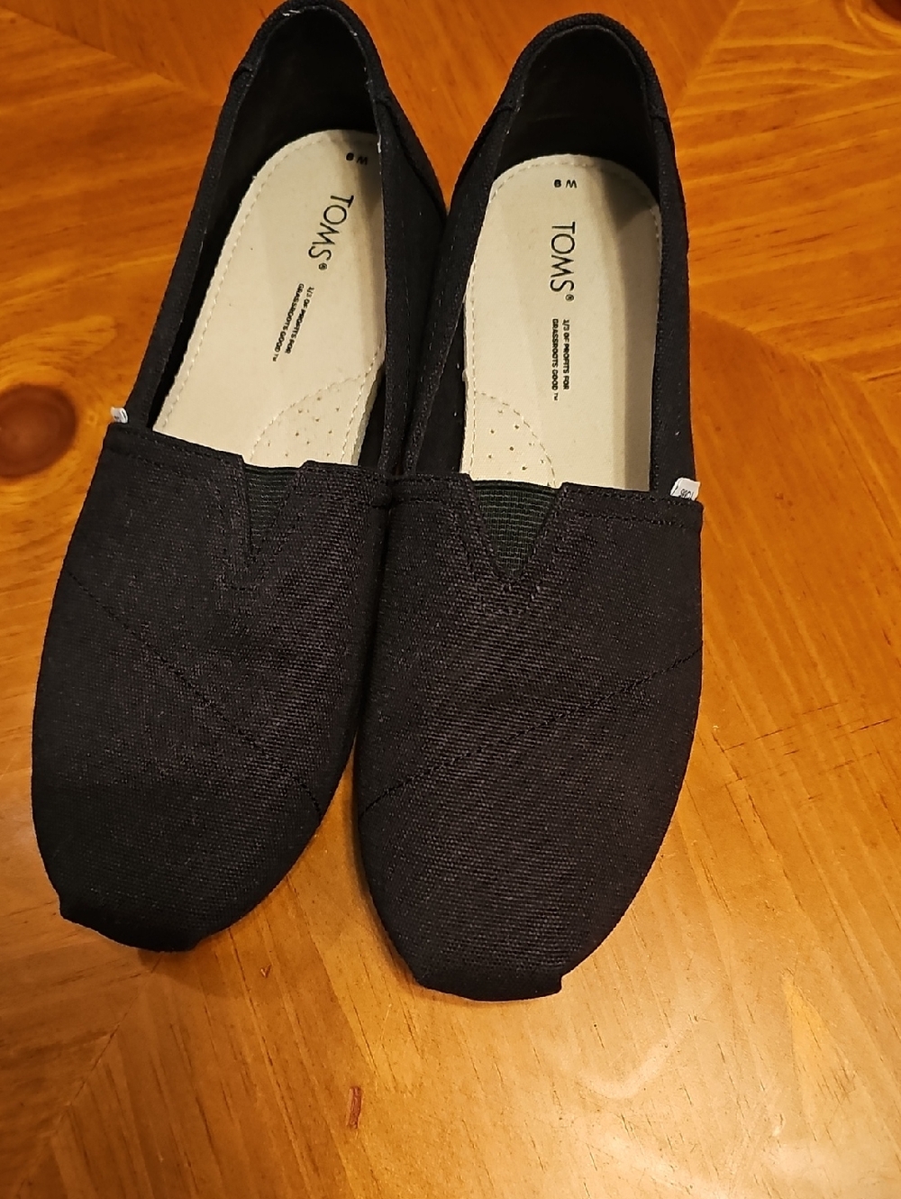 TOMS Classic Canvas Slip-On Shoes - Black